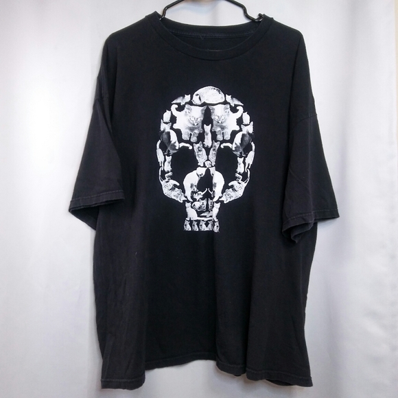 Gate Other - Man Ray Parody T-shirt:Kittens Form a Skull,3X